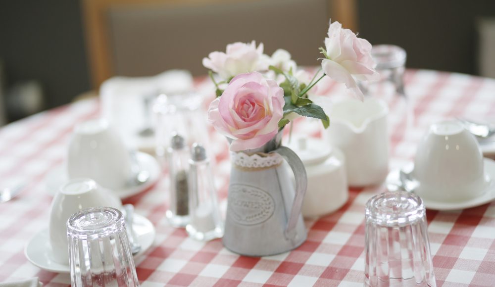 Dining table at Barford Court