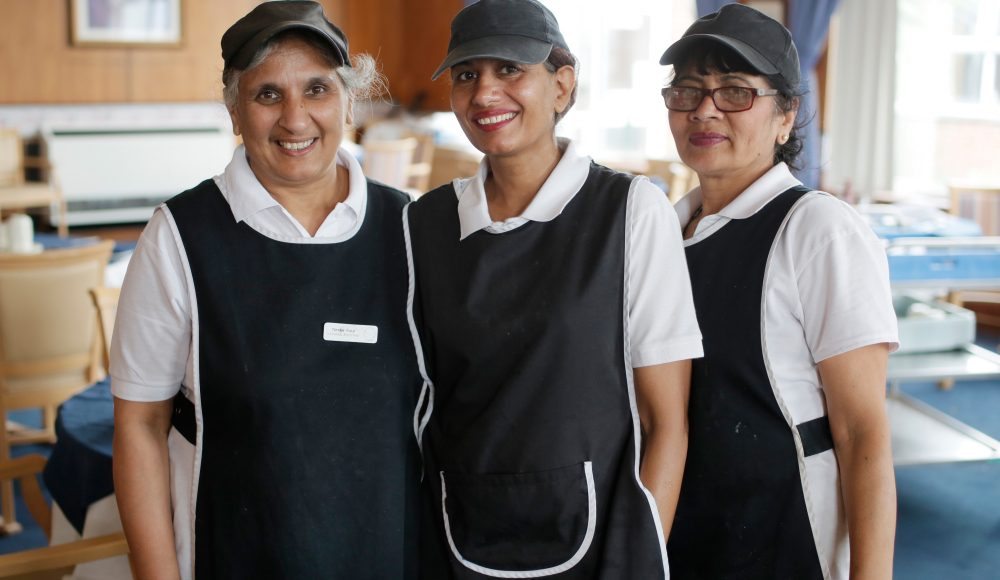 Catering staff at Cadogan Court
