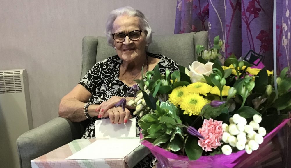Dorothy celebrating her 104th birthday