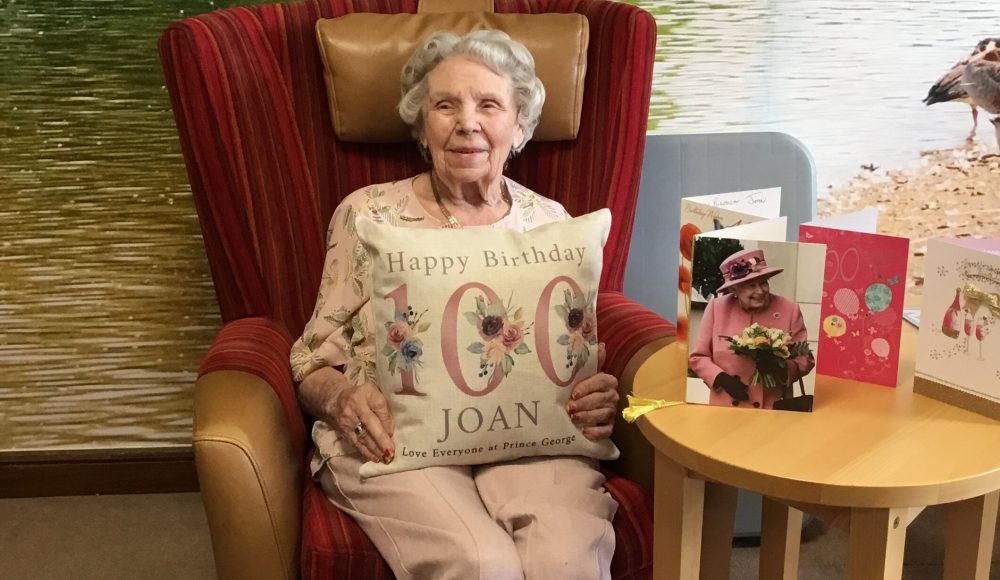 Resident celebrates 100th birthday at Prince George Duke of Kent Court