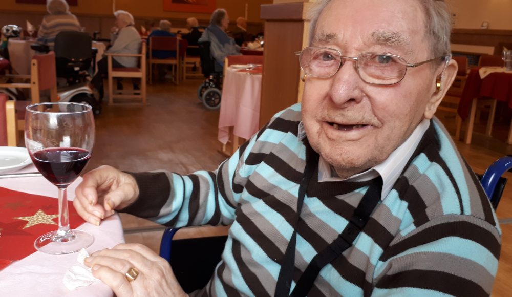 Resident Ron Putt celebrates his 100th birthday at Lord Harris Court