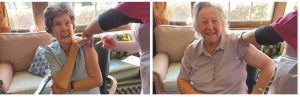 Residents at Prince Edward Duke of Kent, in Essex, receive their first vaccinations.