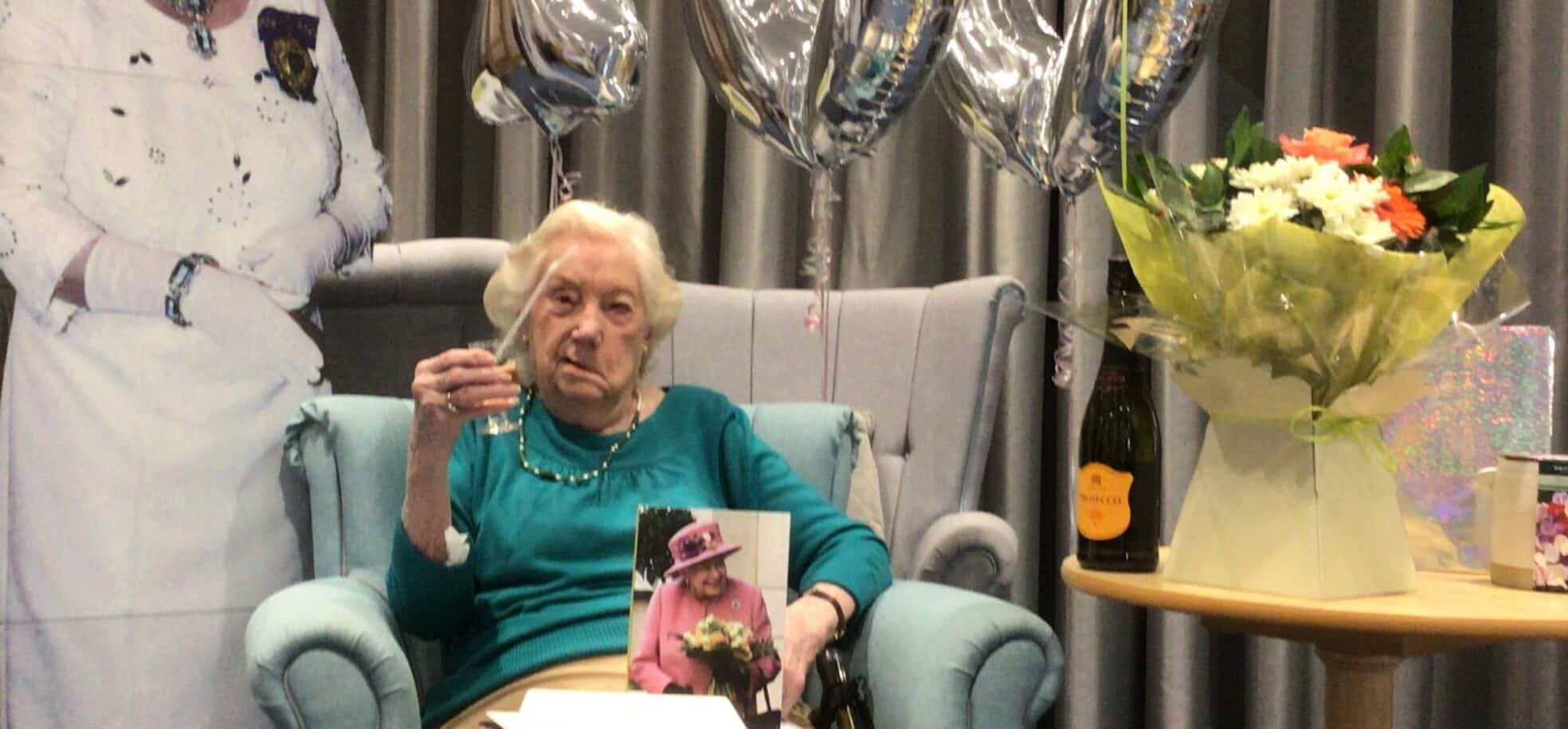 Connaught Court resident, Barbara Knowles, celebrates her 100th birthday at the Home