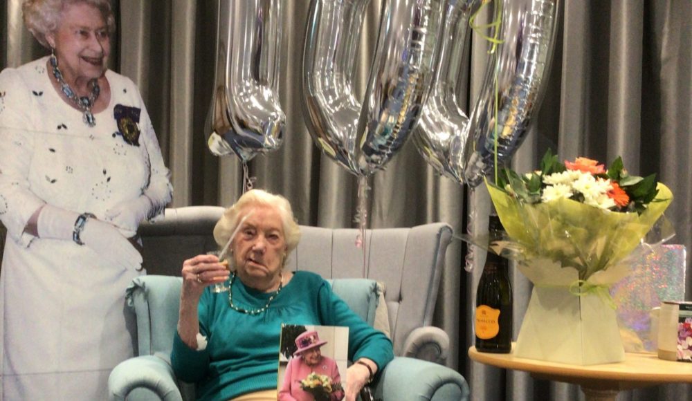 Connaught Court resident, Barbara Knowles, celebrates her 100th birthday at the Home