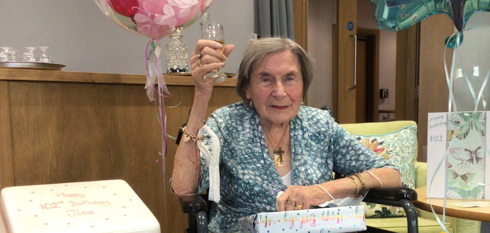 RMBI Home Connaught Court resident, Josie Kirk, celebrates her 102nd birthday.