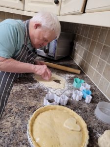 Resident David Jepson honing on his ‘Great British Bake Off’ baking skills