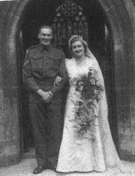 Molly’s wedding day at Dawlish on 22nd July 1944.