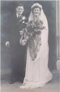 Resident Eileen Friend on her wedding day to husband John