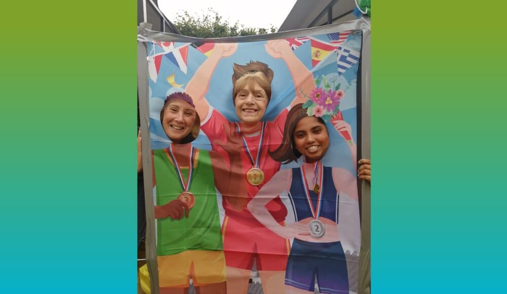 Residents and staff members at RMBI Care Co. Home Scarbrough Court, in Cramlington, enjoying a Sports Day in the Home’s gardens.