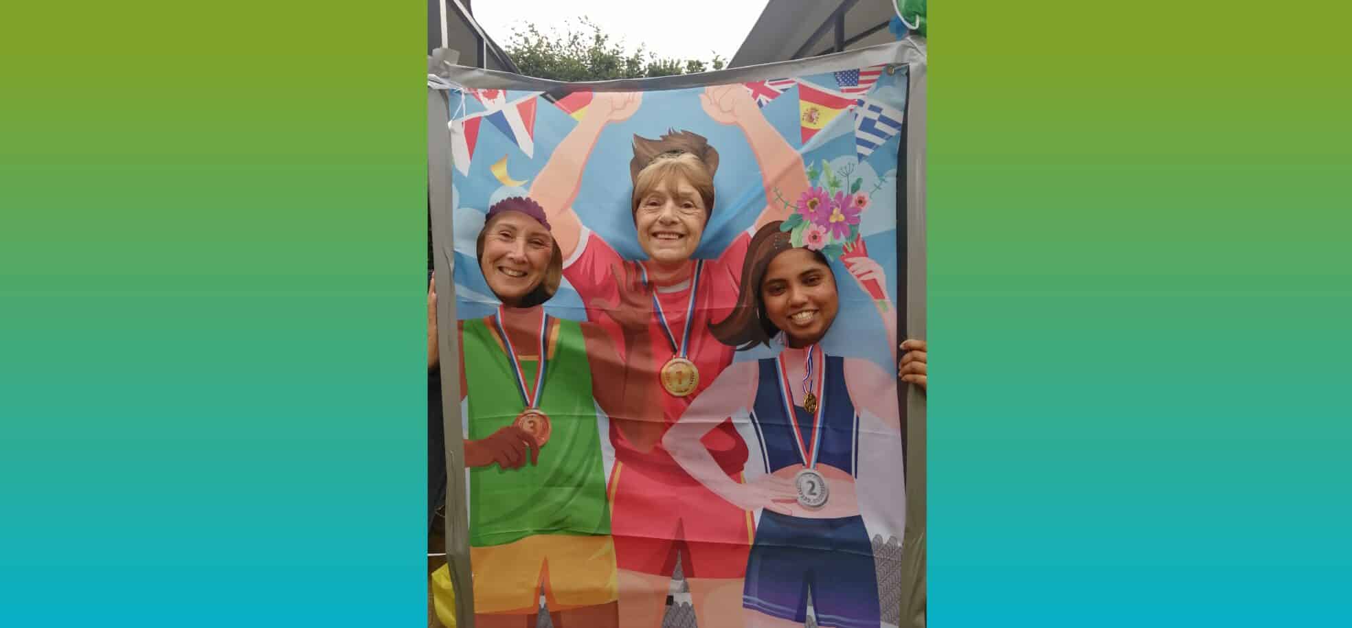 Residents and staff members at RMBI Care Co. Home Scarbrough Court, in Cramlington, enjoying a Sports Day in the Home’s gardens.