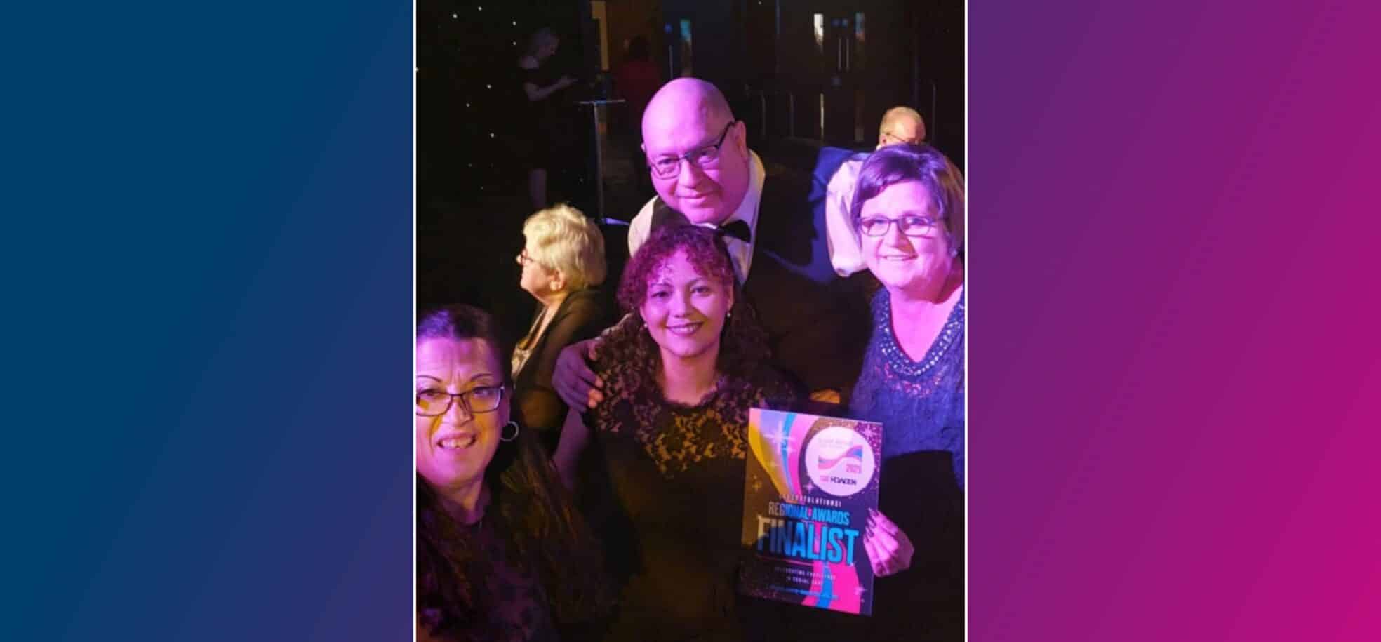 Marinda Aydinalp (middle), Home Manager at RMBI Care Co. Home Connaught Court, in York, with her team of staff at the Yorkshire and Humber region Great British Care Awards.