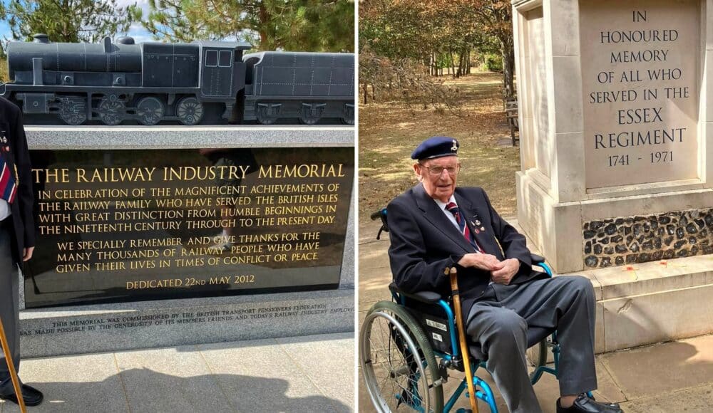 Devonshire Court resident Brian Goulding at the National Memorial Arboretum